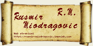 Rusmir Miodragović vizit kartica